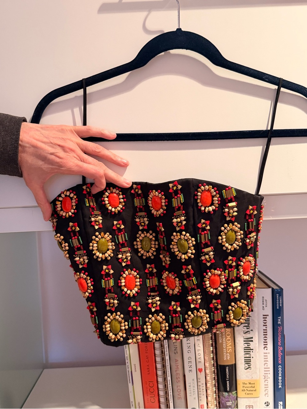 Alice + Olivia Beaded Black Bustier